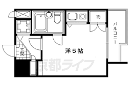 ライオンズマンション京都河原町 ワンルームの間取図画像