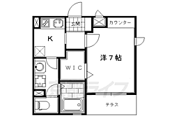 ベレオ大宮 1階1Kの間取り