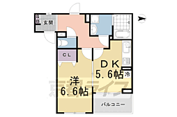 近鉄京都線 東寺駅 徒歩13分の賃貸アパート 1階1DKの間取り