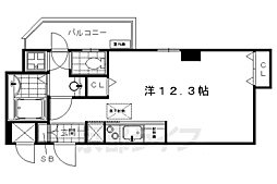 Ｇｒａｎｄ　Ｅ’ｔｅｒｎａ　京都 7階ワンルームの間取り