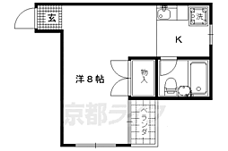 ハウスサトー 1Kの間取図画像