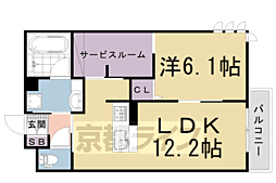 アロースフェリス 1SLDKの間取図画像