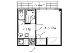 ハウスミツミ 1Kの間取図画像
