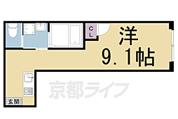 太郎左衛門住宅第15中京笠殿 ワンルームの間取図画像