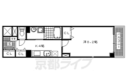 グラン・シエル 1Kの間取図画像