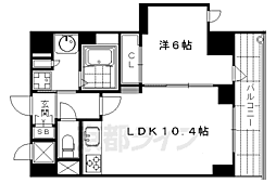 都壱番館三条堀川 1LDKの間取図画像