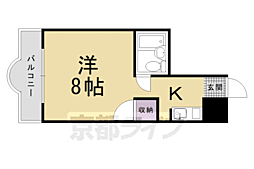 エスポワール雅 1Kの間取図画像
