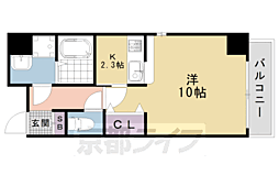 アリュール御池 1Kの間取図画像