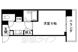エステムコート京都烏丸 1Kの間取図画像