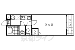 アドミ西院 1Kの間取図画像