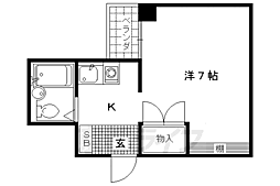 Brezza京都 1Kの間取図画像