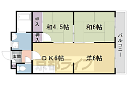 コーポラス花園 3DKの間取図画像
