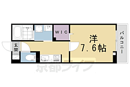 フランあおい 1Kの間取図画像