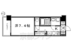 レジデンス京都ゲートシティ 1Kの間取図画像