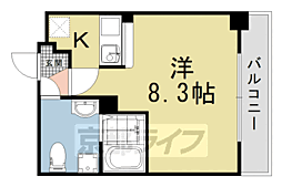 グランドーリア西院 ワンルームの間取図画像