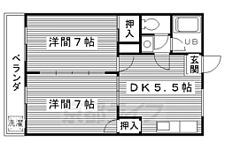 ビラデリンネ 2DKの間取図画像
