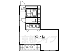クリーンリビング・四条大宮 ワンルームの間取図画像