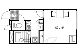 レオパレス壬生 1Kの間取図画像