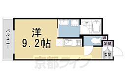 烏丸アネックス ワンルームの間取図画像