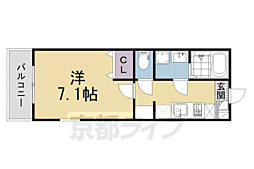ジーメゾン御殿山 1Kの間取図画像