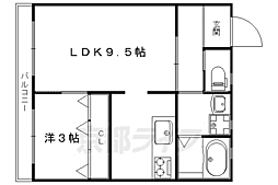 ハイツ福田 1LDKの間取図画像