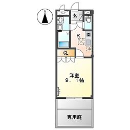 エル・アール篠栗 1Kの間取図画像