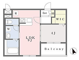 フランディオール吉塚 1LDKの間取図画像