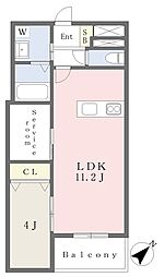 CUBE SUCRE内橋 1SLDKの間取図画像