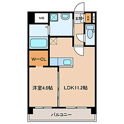 WISTERIA SUITE 1LDKの間取図画像