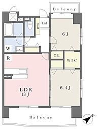 グレイジュガーデン 2LDKの間取図画像
