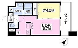 ランドマーク松島 1LDKの間取図画像