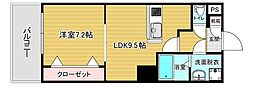 リファレンス東公園 1LDKの間取図画像