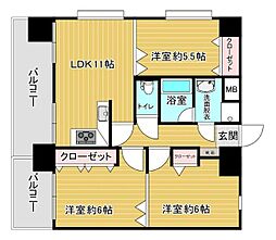 リファレンス東公園2 3LDKの間取図画像