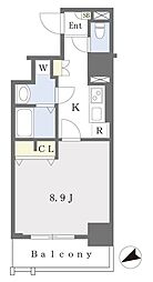 ピタゴラ箱崎 1Kの間取図画像