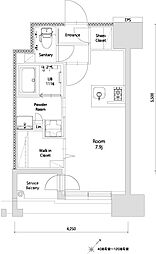 エンクレスト空港前 ワンルームの間取図画像
