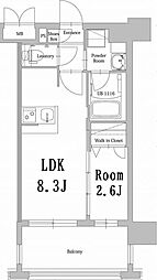 エンクレスト香椎セピア通り 1LDKの間取図画像
