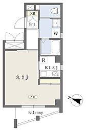 J'SBLD 1Kの間取図画像