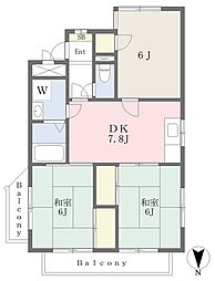 クライム参道 3LDKの間取図画像
