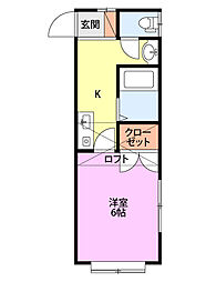 アーバンレジデンス 1Kの間取図画像