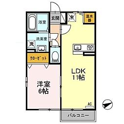マヤ 1LDKの間取図画像