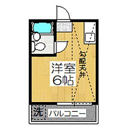 ダジュール松原 ワンルームの間取図画像