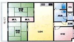 インペリアル有本 3LDKの間取図画像