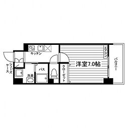 ミルディエス五十人町 1Kの間取図画像