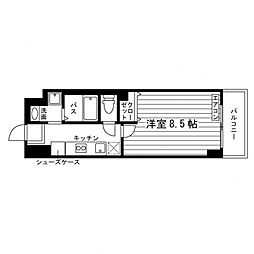 レジディア仙台宮町 1Kの間取図画像