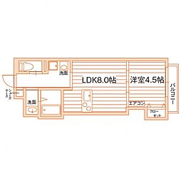 レジディア仙台一番町 1LDKの間取図画像