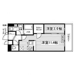 アローラ 1LDKの間取図画像