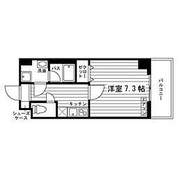 フルール・ド・リス新百合ヶ丘 1Kの間取図画像