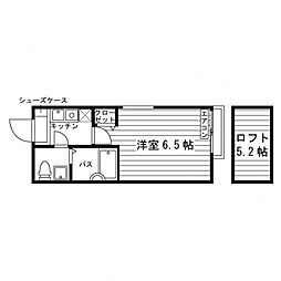 MayAzurl読売ランド 1Kの間取図画像