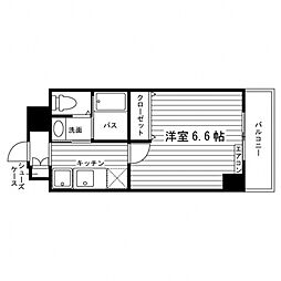 ウィルキューブ栗平 1Kの間取図画像