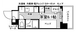 THECROSSSITE登戸 ワンルームの間取図画像